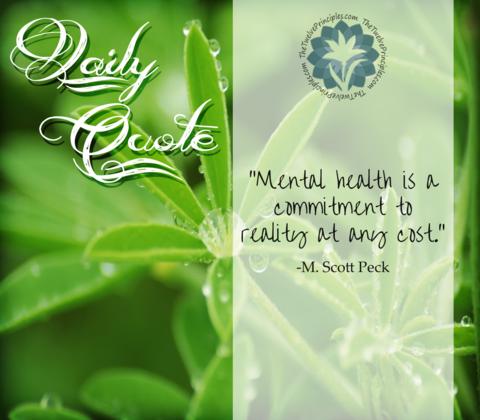 Mental health is a commitment to reality at any cost.