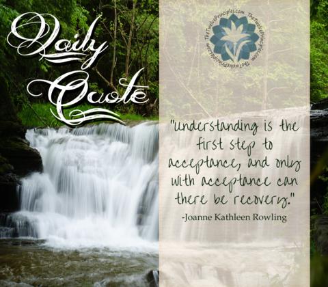 Understanding is the first step to acceptance, and only with acceptance can there be recovery.